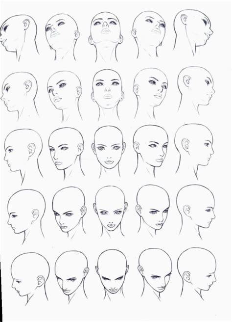 anime head angles